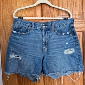 Old Navy Distressed Medium Blue Denim Shorts